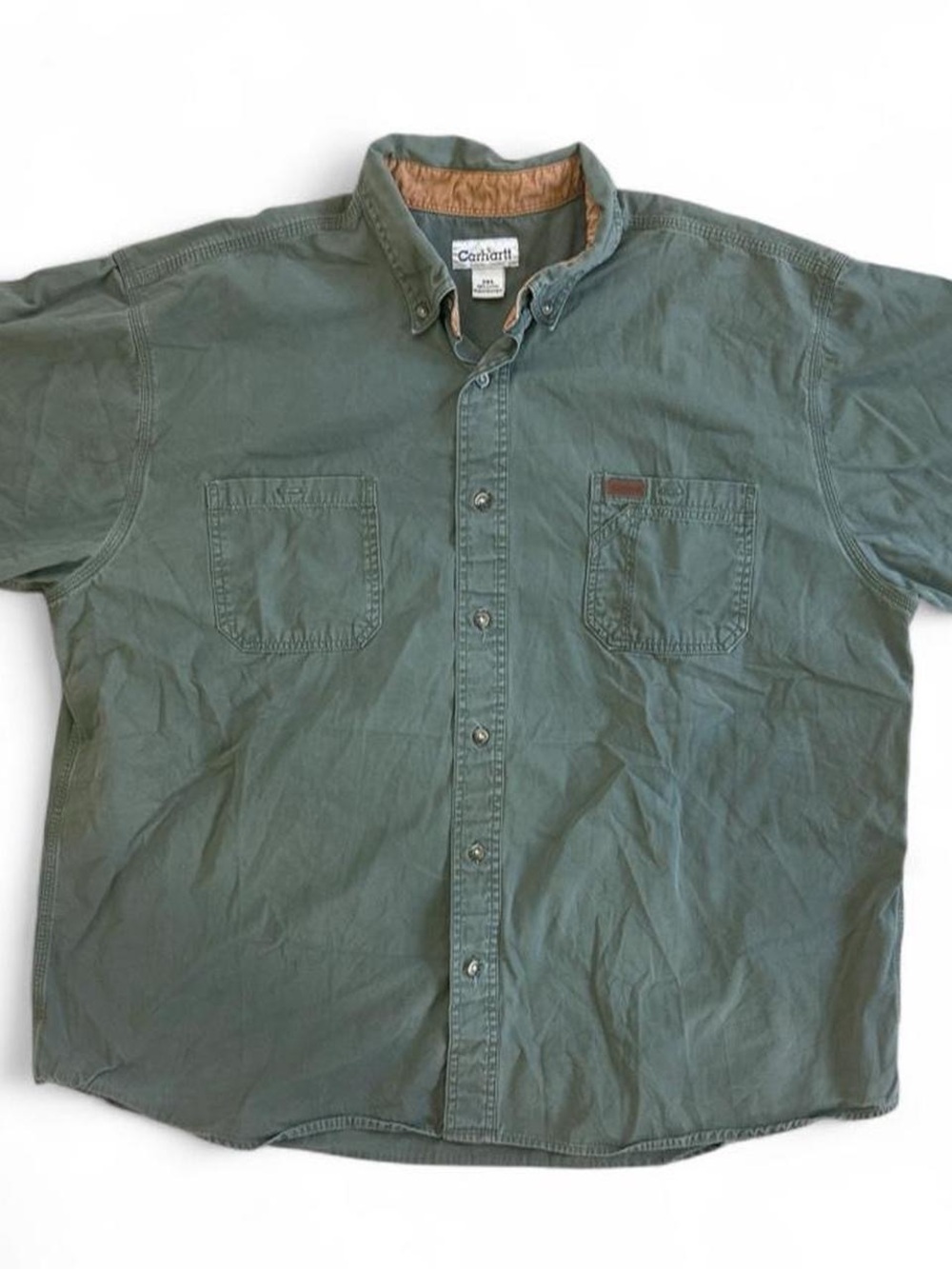 Vintage Carhartt Moss Green Button Down Shirt S133MOS